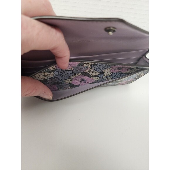 Coach Envelope Wallet Heritage Floral Print V5/Soft Lilac Multi Style 8968 - Picture 6 of 8